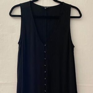 Madewell Black Button Up Tank Top Dress Size Medium